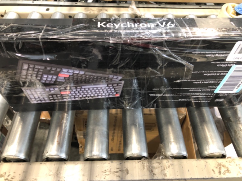 Photo 1 of Keychron V6 Wired Custom Mechanical Keyboard, Full-Size QMK/VIA Programmable Macro with Hot-swappable Keychron K Pro Red Switch Compatible with Mac Windows Linux (Frosted Black-Translucent)
