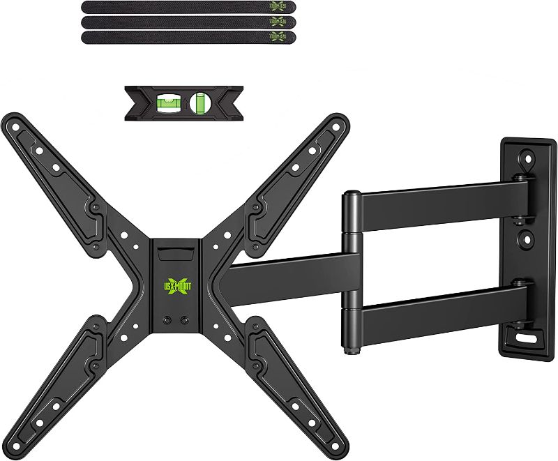 Photo 1 of USX MOUNT Full Motion TV Wall Mount Fits for Most 26-55 Inch TVs 24" Extension Arm with Swivel Articulating Arm Rotation & Tilt, Corner Center Design TV Mount Bracket MAX VESA 400x400mm and 88lbs
