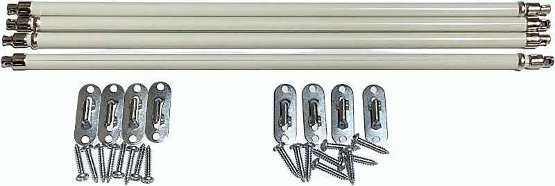 Photo 1 of Amazing Drapery Hardware (2 Pair) 12-20 inch swivel end sash rods
