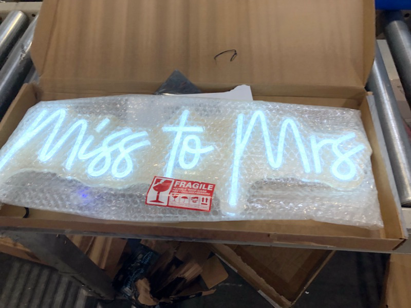 Photo 1 of 22INCH MISS TO MRS LIGHT UP SIGN