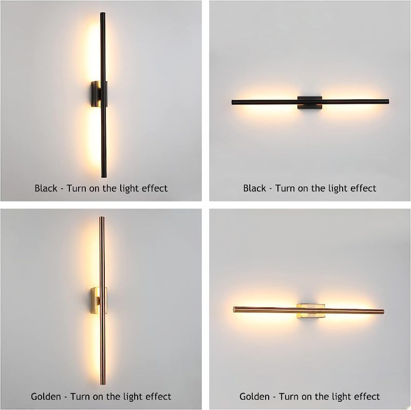 Photo 1 of  Modern Wall Sconce Simple Linear LED Wall Lamp Living Room Sofa Background Bathroom Wall Sconces for Bedroom Bedside Hotel Corridor Foyer Hallway ... 2 PIECE
