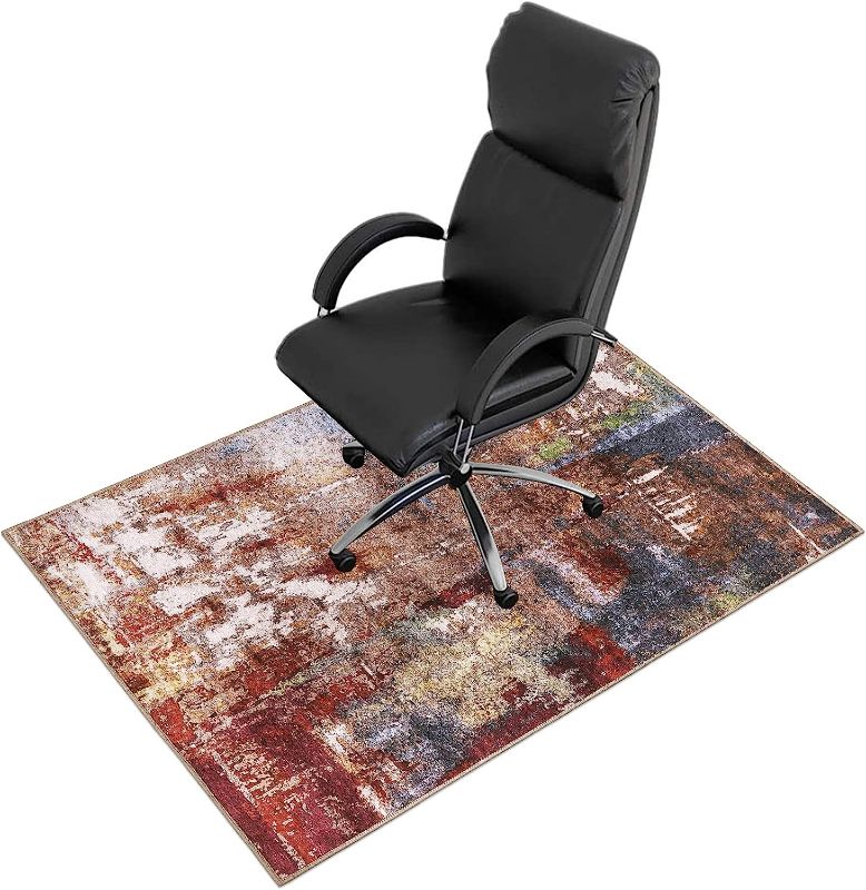 Photo 1 of Anidaroel Office Chair Mat for Hardwood and Tile Floor, 35”X59” Computer Chair Mat for Rolling Chair, Desk Chair Mats, Low-Pile Carpet, Anti-Slip Floor Protector Rug
