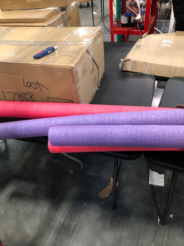 Photo 1 of Pool Mate Premium Extra-Large Swimming Pool Noodles, Purple and Red 6-Pack 6-pack Purple and Red