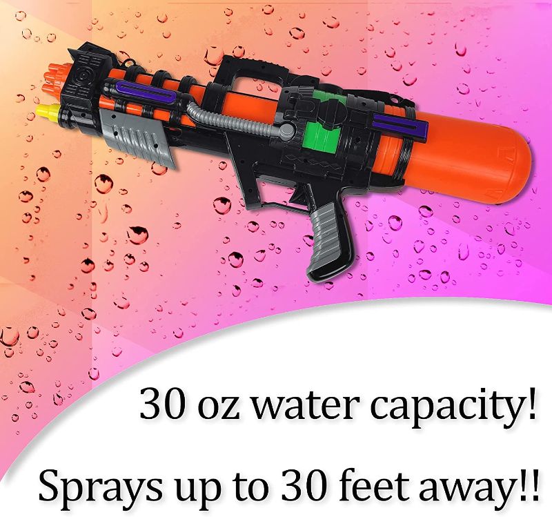 Photo 1 of Large Water Guns for Kids, Super Squirt Gun Water Soaker Blaster High Capacity - Big Size Long Shooting Range Summer Water Toys Gun for Boys Girls and Adults Outdoor Pool/Garden Fighting (Black)