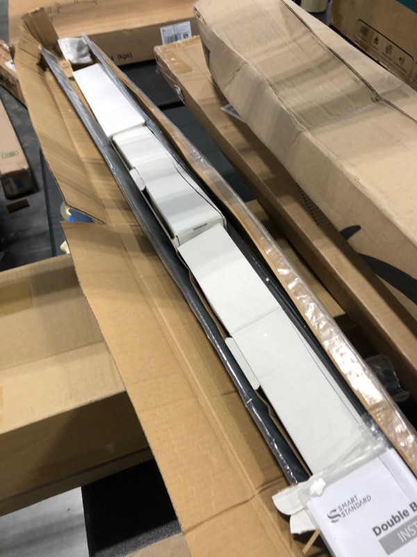 Photo 1 of SMARTSTANDARD 10FT Heavy Duty Double Door Sliding Barn Door Hardware Kit,Smoothly and Quietly-Easy to Install-Includes Step-by-Step Installation Instruction Fit 30" Wide Door Panel 10 Feet