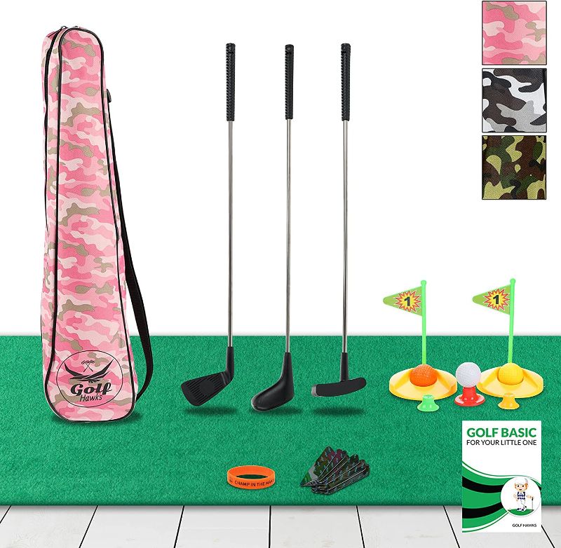 Photo 1 of (Lab Tested) - Premium Kids Golf Clubs 3-5 - Kids Golf Set - Toy Golf Set - Toddler Golf Set - Golf Toys for Kids - Mini Golf Set - Baby Toddler Golf Clubs - Plastic Play Golf Clubs - Age 2 3 4 5 6