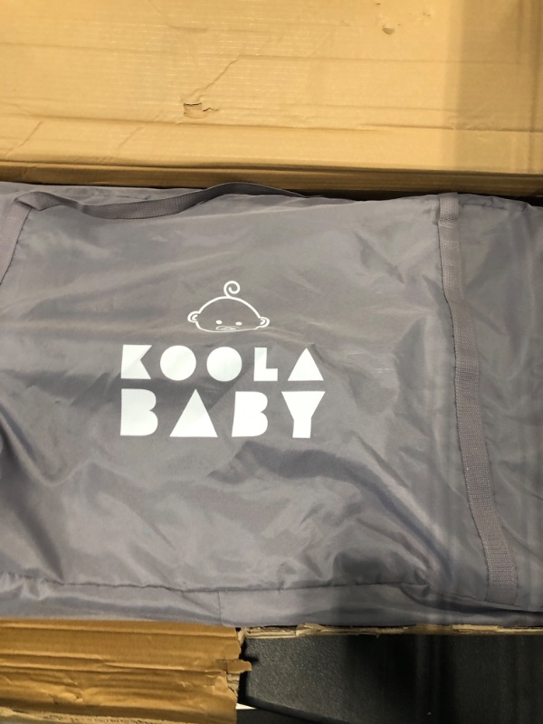 Photo 3 of 3 in 1 Baby Bassinet, Bedside Sleeper, & Playpen, Easy Folding Portable Crib (Grey)- KoolaBaby