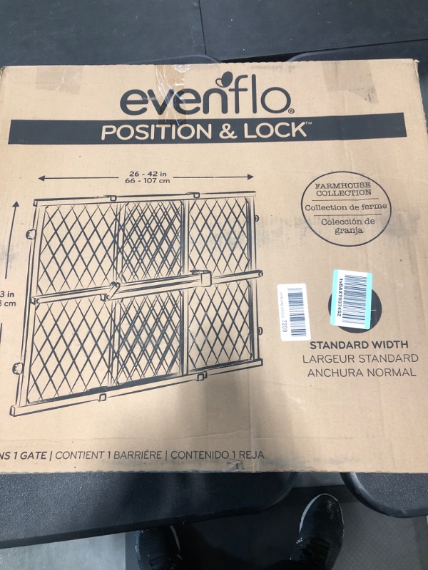 Photo 1 of Position & Lock Baby Gate, Pressure-Mounted, Farmhouse Collection