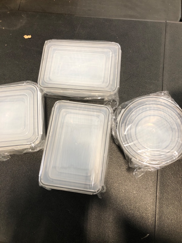 Photo 4 of 28 Pieces Food Storage Containers with Lids EXTRA LARGE Freezer Containers for Food BPA-Free Meat Fruit Vegetables Plastic Containers for Food with lids Storage Airtight Leak-Proof Food Containers Kitchen Pantry 14pack