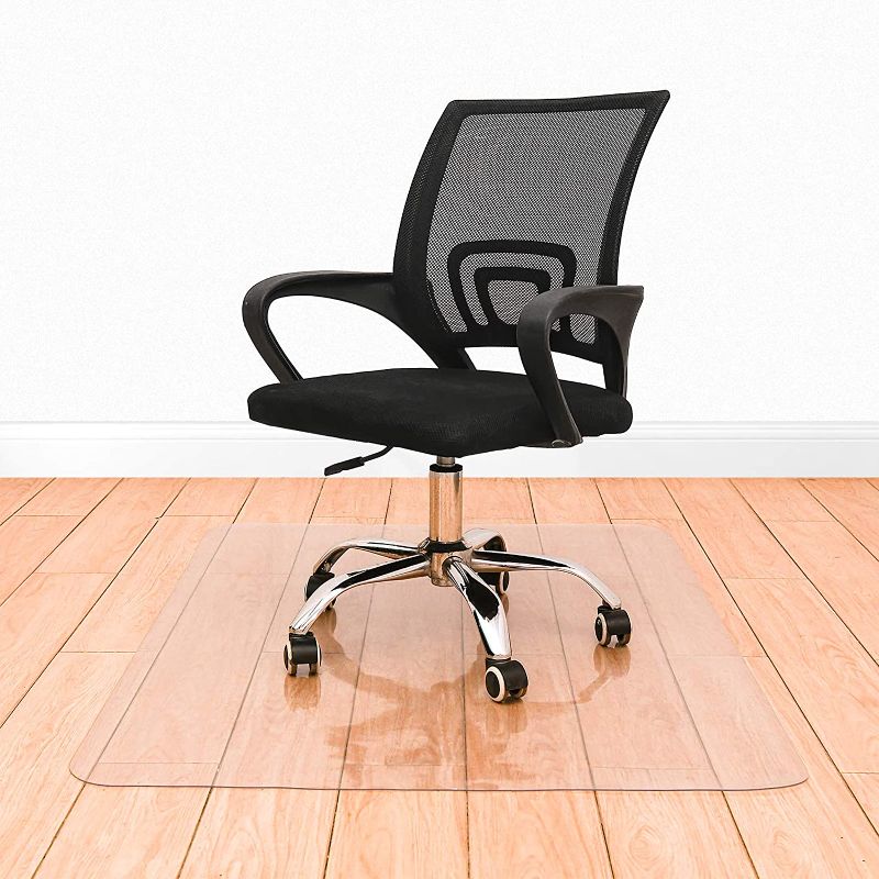 Photo 1 of Office Desk Chair Mat for Hard Wood Floor Thick PVC Matte 48" x 36",Transparent Sturdy Chair Mat 48" x 36" Hard Floor-clear
