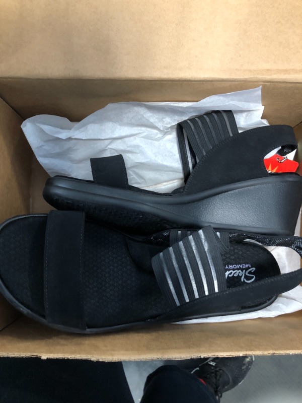 Photo 1 of Skechers Cali Women's Rumblers Sci-Fi Wedge Sandal 11 Wide Black
