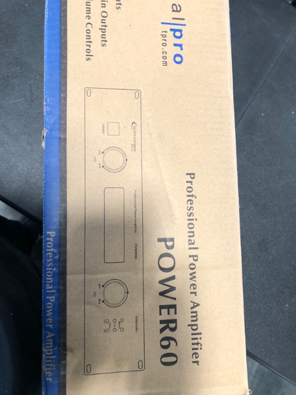 Photo 1 of Technical Pro 6000 Watts Professional Portable PA System, 2 Channel Digital Stereo Power Amplifier with Dual Cooling Speed Fans for Home Speaker System