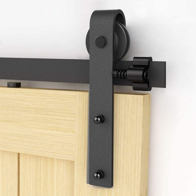 Photo 1 of CCJH 4FT Sliding Barn Door Hardware Kit Heavy Duty for Single Wooden Door Max Fit 24'' Wide Door Panel
