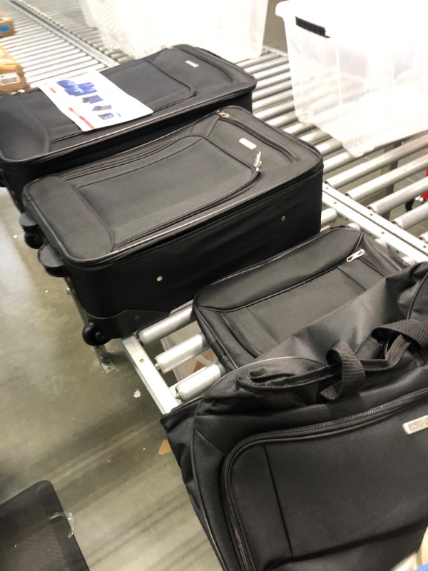 Photo 3 of American Tourister Fieldbrook XLT Softside Upright Luggage, Black, 4-Piece Set (BB/DF/21/25) 4-Piece Set (BB/DF/21/25) Black