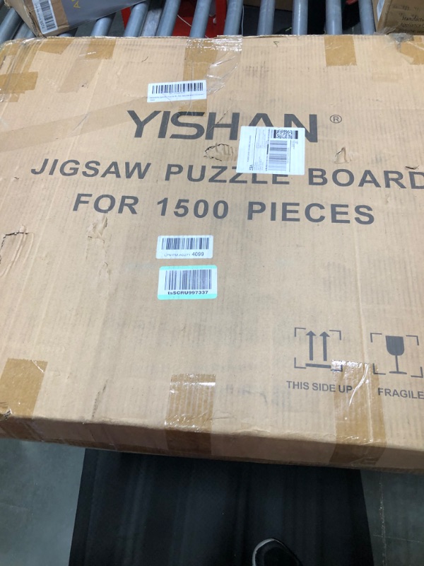 Photo 2 of YISHAN Wooden Jigsaw Puzzle Board Table for 1500 Pieces with Drawers and Cover, Adjustable Puzzle Easel with Handle, Portable Tilting Puzzle Plateau for Adults and Children, Heavy Duty
