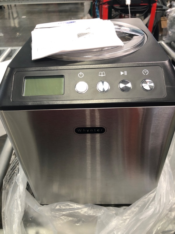 Photo 3 of Whynter ICM-201SB Upright Automatic Ice Cream Maker 2 Quart Capacity Built-in Compressor, 2.1 & The Perfect Scoop, Revised and Updated: 200 Recipes for Ice Creams, Sorbets, Gelatos, Granitas Ice Cream Maker + The Perfect Scoop