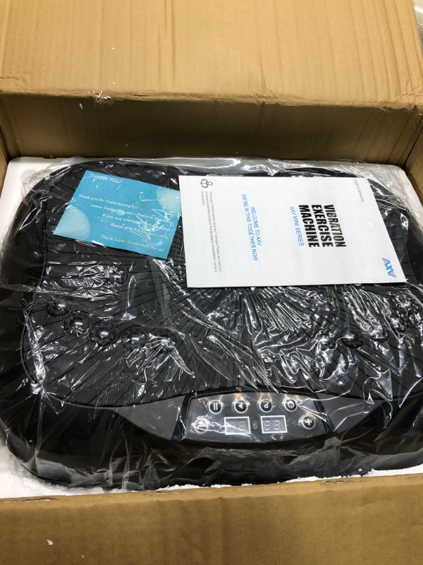 Photo 1 of AXV Vibration Plate Exercise Machine Whole Body Workout Vibrate Fitness Platform Lymphatic Drainage Machine for Weight Loss Shaping Toning Wellness Home Gyms Workout MINI2-BLACK