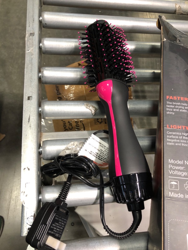 Photo 2 of Hair Dryer Brush Blow Dryer Brush in One, 4 in 1 Styling Tools Blow Dryer with Ceramic Oval Barrel, Hair Dryer and Styler Volumizer, Hot Air Brush Hair Straightener Brush for All Hair Types