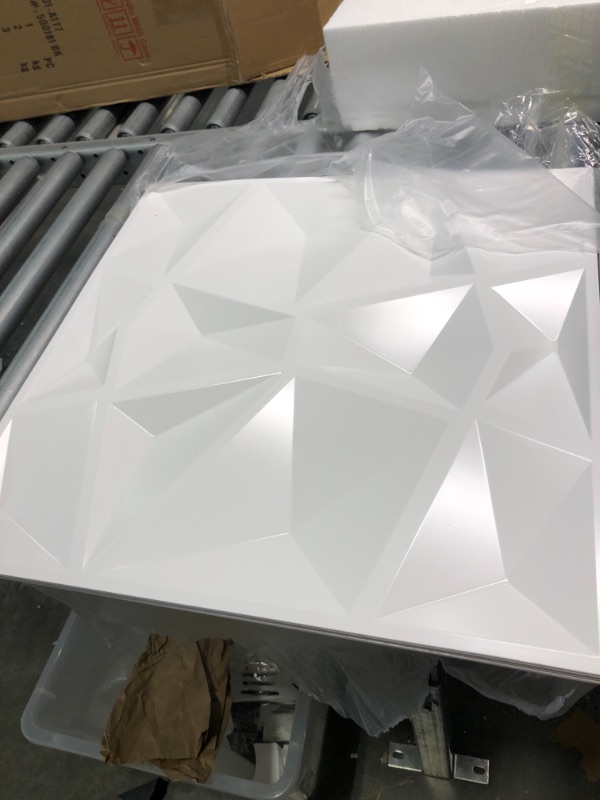 Photo 3 of Art3d Diamond PVC Wall Panel and Nano Double-Sided Tape Heavy Duty