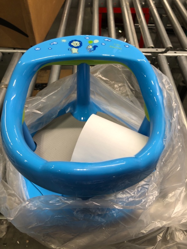 Photo 1 of Baby Bath Seat? Portable Toddler Child Bathtub Seat for 6-18 Months?Newborn Baby Bath Seat?Infant Cute Bathtub Support?with Backrest Support and Suction Cups Tub Seats for Babies (Blue)