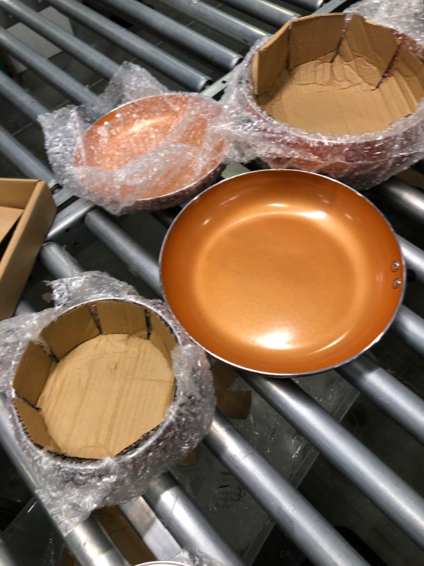 Photo 4 of 6-piece Nonstick Kitchen Cookware Set, Ceramic Coating Cooking Pot and Pans Set, Stock Pot/Milk Pot/Frying Pans Set, Copper Aluminum Pan with Lid, Induction/Gas Kitchenware Set
