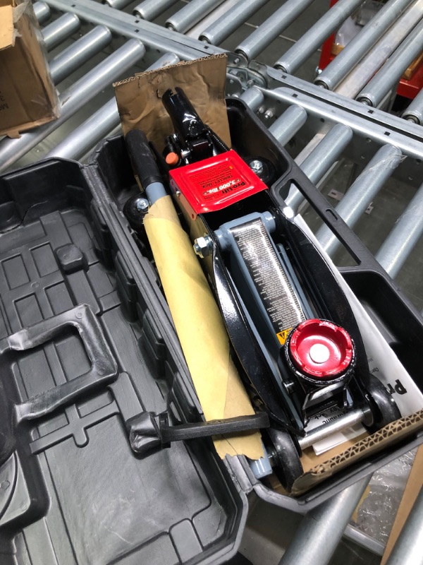 Photo 4 of 3000 lbs. Capacity Grey Hydraulic Trolley Jack Car Lift with Blow Molded Case