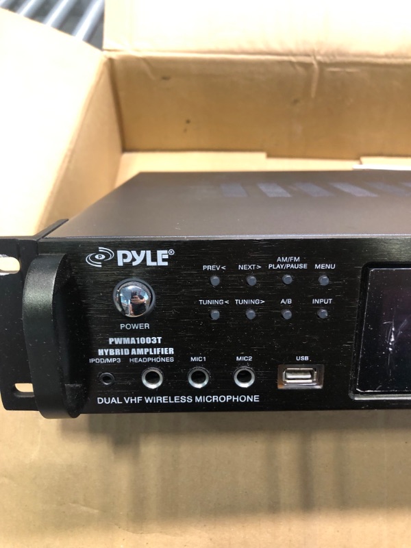Photo 5 of **incomplete** Pyle Bluetooth Hybrid Amplifier Receiver - Home Theater Pre-Amplifier with Wireless Streaming Ability, MP3/USB/SD/AUX/FM Radio (3000 Watt) -- sell for parts only
