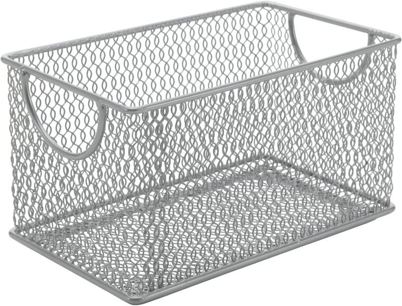 Photo 1 of Ybm Home Mesh Storage Cd Box Deep, Silver Mesh Great for School Home or Office Supplies, Books , Computer Discs Cd's and More 1134 (1, Cd Box-11 X 5.7 X 6.3 Inches) 6 pack
