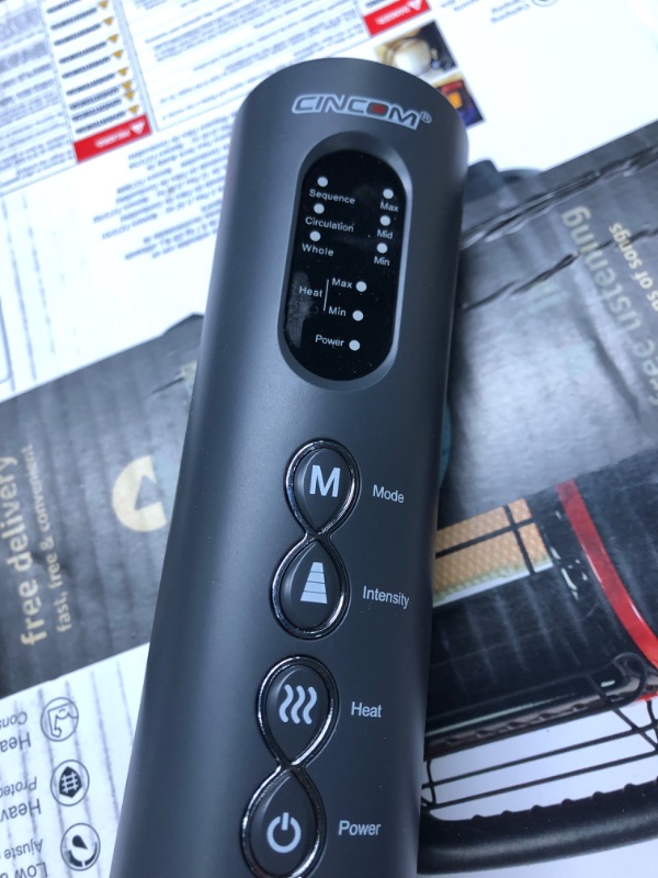 Photo 1 of CINCOM Foot and Leg Massager with Heat, Air Compression Leg Massager for Circulation and Muscles Relaxation - 3 Modes, 3 Intensities, 2 Heating Super Quiet