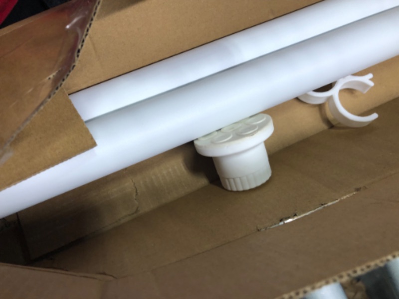 Photo 1 of ASHLEYRIVER Room Divider Tension Curtain Rod,Tension Shower Window Curtain Rod,No Drilling,Very Secure-83-122 Inch,White
