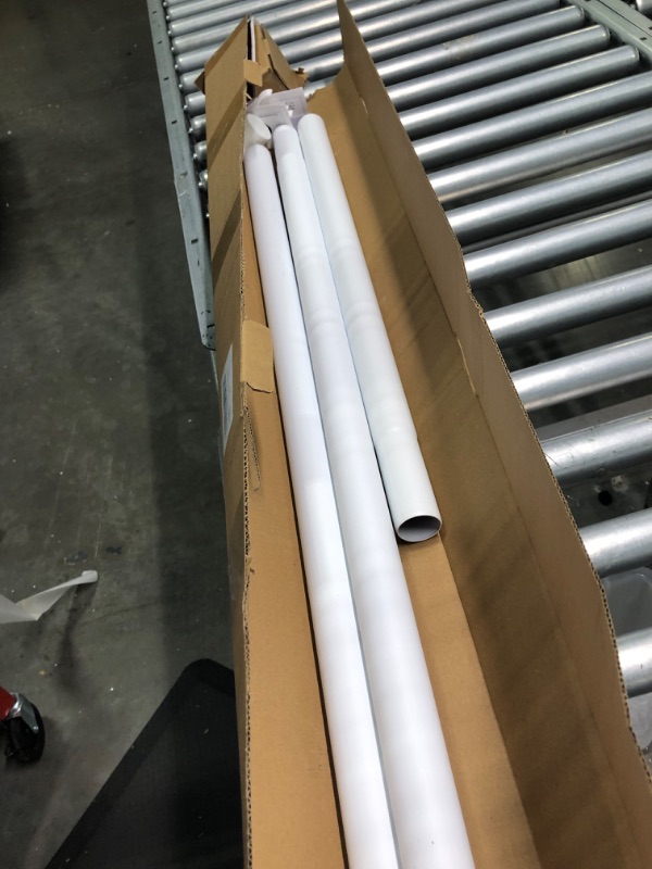 Photo 1 of ASHLEYRIVER Room Divider Tension Curtain Rod,Tension Shower Window Curtain Rod,No Drilling,Very Secure-83-122 Inch,White

