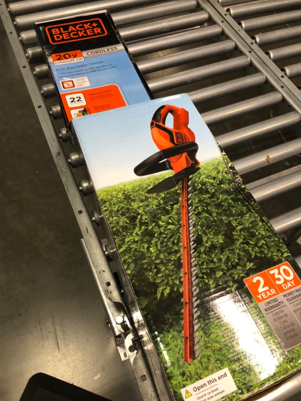 Photo 2 of BLACK+DECKER 20V MAX* Cordless Hedge Trimmer, 22-Inch, Tool Only 