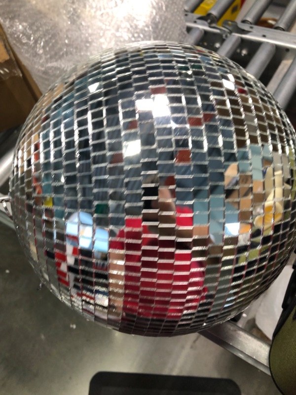 Photo 1 of 4 pack Large Disco Ball Silver Hanging Disco Balls Reflective Mirror Ball Ornament for Party Holiday Wedding Dance and Music Festivals Decor Club Stage Props DJ Decoration (12 Inch, 3 Inch)
