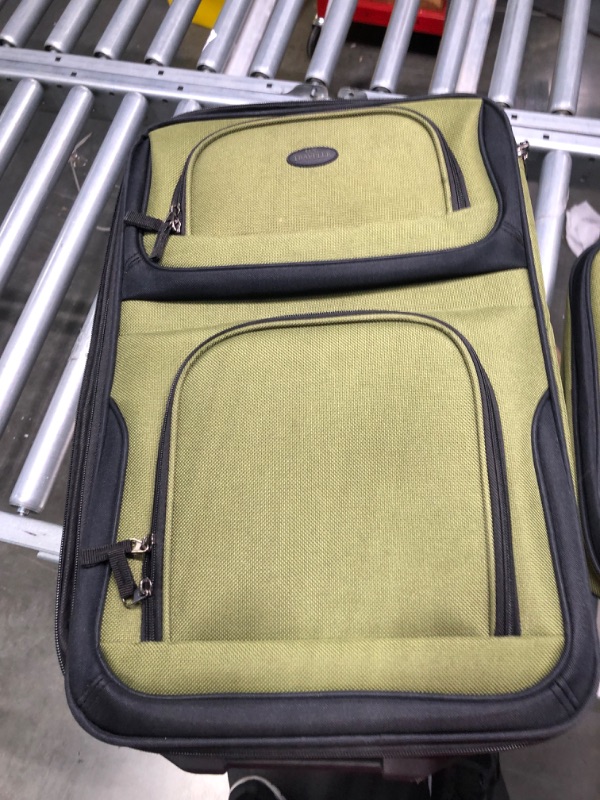 Photo 2 of U.S. Traveler Rio Fabric Expandable Carry-on Luggage, Green, 2 Wheel
