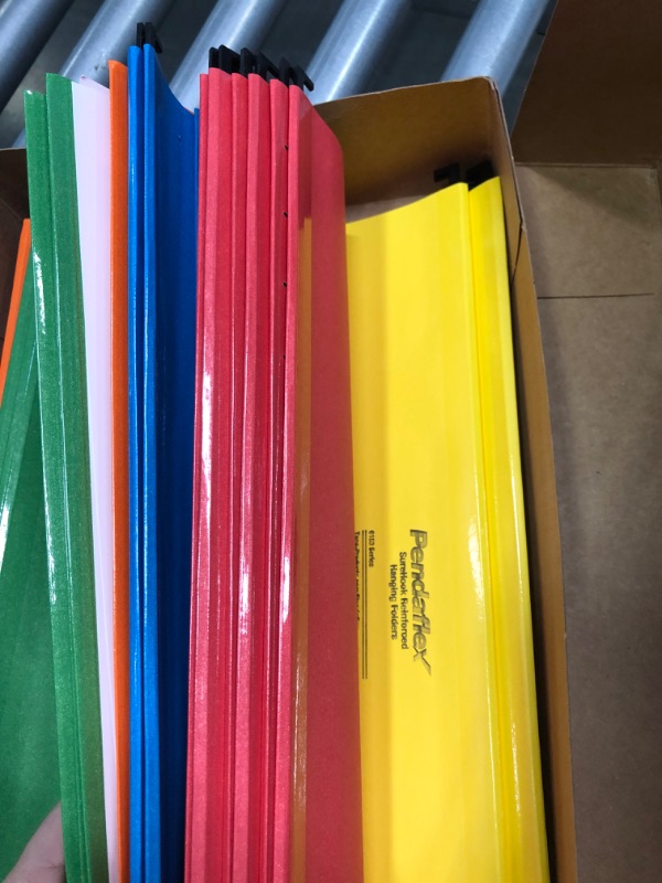 Photo 4 of Pendaflex SureHook Hanging File Folders, Legal Size, Assorted Colors, 20/Box (PFX 6153 1/5 Asst)