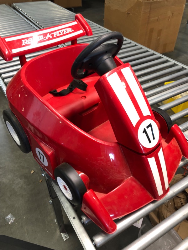 Photo 4 of Radio Flyer Grow With Me Racer, Kids Battery Powered and Remote Control Ride On Toy, Red Toddler Ride On Toy For Ages 1.5-4 Years, Large
