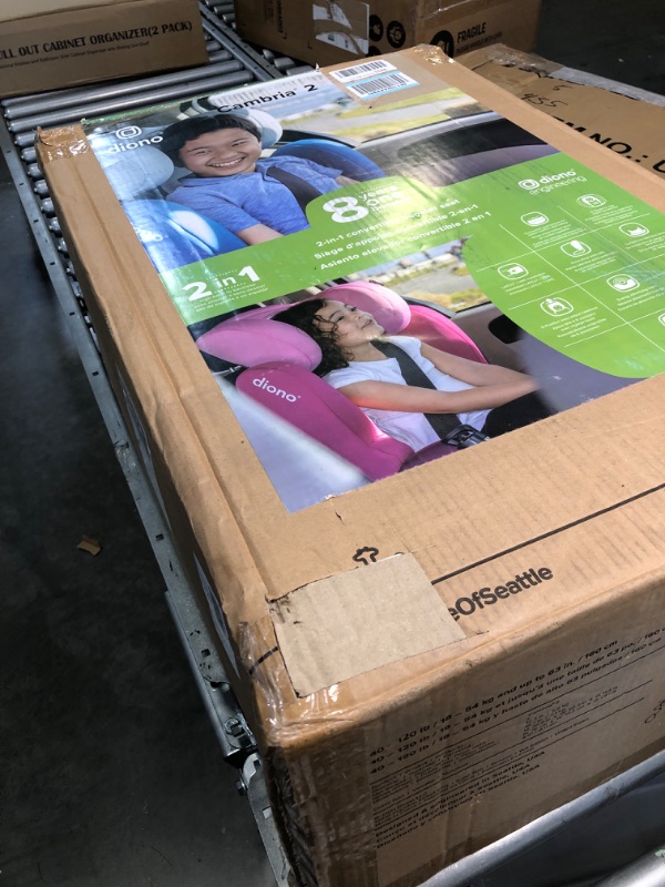 Photo 1 of Diono Cambria 2 XL 2022, Dual Latch Connectors, 2-in-1 Belt Positioning Booster Seat, High-Back to Backless Booster with Space and Room to Grow, 8 Years 1 Booster Seat, Pink NEW! Pink