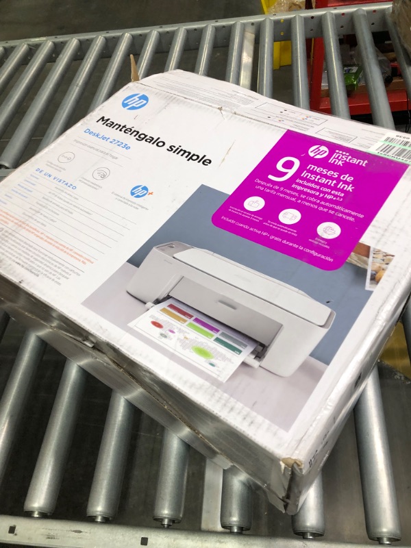 Photo 1 of HP DeskJet 2723e All-in-One Wireless Color Inkjet Printer?Print Scan Copy - LCD Display, 4800 x 1200 dpi, 9 Months Free Instant Ink W/Valinor Printer Cable
