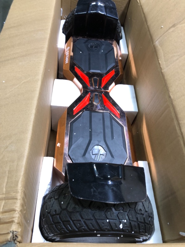 Photo 3 of Gotrax 8.5" All Terrain Offroad Hoverboard, with Music Speaker and LED Light Self Balancing Scooters, UL2272 Certified &144Wh Battery Up to 7 Miles, Dual 250W Motor Up to 7.5Mph for 220lbs Rosegold(DID NOT TEST IN WAREHOUSE)