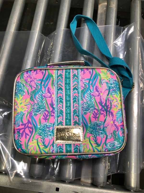 Photo 2 of Lilly Pulitzer Thermal Insulated Lunch Box for Women, Cooler Bag with Adjustable/Removable Shoulder Strap, Party All the Tide