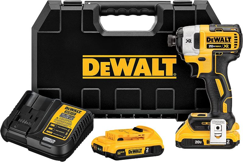 Photo 1 of DEWALT 20V MAX XR Cordless Impact Driver Kit, Brushless, 1/4" Hex Chuck, 3-Speed, 2 Batteries and Charger (DCF887D2)
