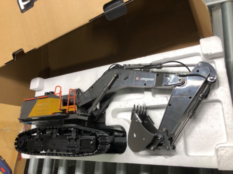 Photo 1 of kolegend 22 Channel RC Excavator Metal Shovel Independent Arms 1/14 Scale, Professional Remote Control Construction Vehicles, Boy Toys Best Gift for 8+ Years Old Boys Adults