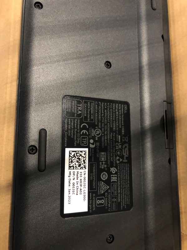 Photo 1 of Dell Wireless Keyboard and Mouse - KM3322W, Wireless - 2.4GHz, Optical LED Sensor, Mechanical Scroll, Anti-Fade Plunger Keys, 6 Multimedia Keys, Tilt Leg - Black
