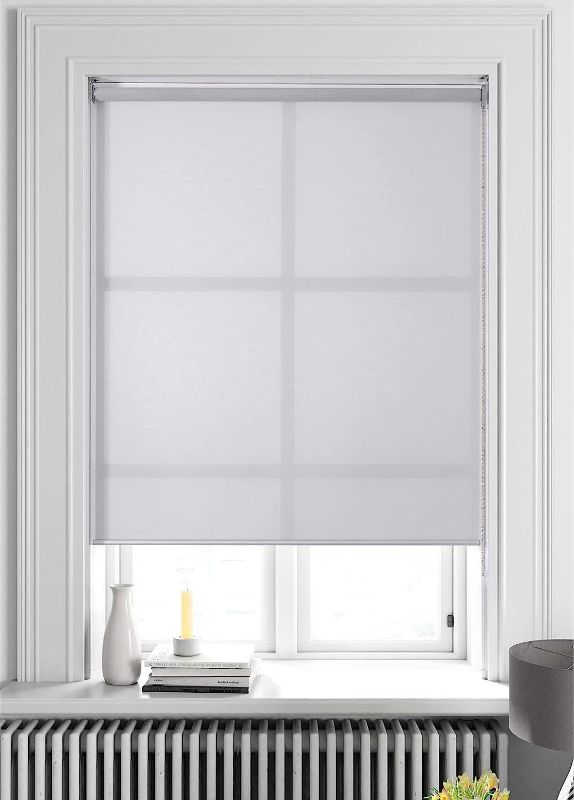 Photo 1 of ALLBRIGHT Light Filtering Roller Shades, Classic Privacy Room Darkening Roller Sheer Shades Blinds,Easy Installation for Home and Office Windows (33 x 72 inches, Pebble Grey)