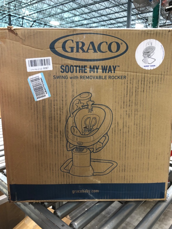 Photo 6 of Graco, Soothe My Way Swing with Removable Rocker, Madden
open box may missing some screw