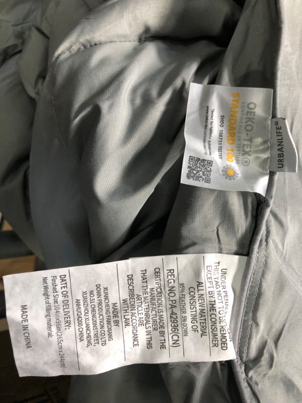 Photo 1 of All Season Quilted Down Alternative Comforter for King Bed, 300GSM Mashine Washable Microfiber Bedding Comforter with Corner Tabs