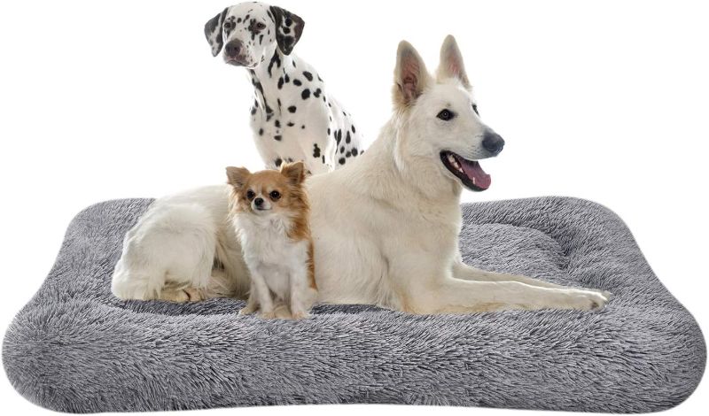 Photo 1 of Bed Pet Cushion Crate Mat,Fulffy Comfy Kennel Anti-Slip Washable Pad for Medium Large