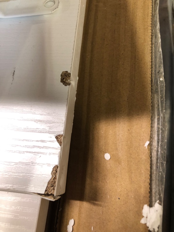 Photo 1 of ODK Computer Desk with Adjustable Monitor Shelves, 63 inch Home Office Desk with Monitor Stand, Writing Desk, Study Workstation with 3 Heights (10cm, 13cm, 16cm), White + White Leg 63 inch White + White Leg