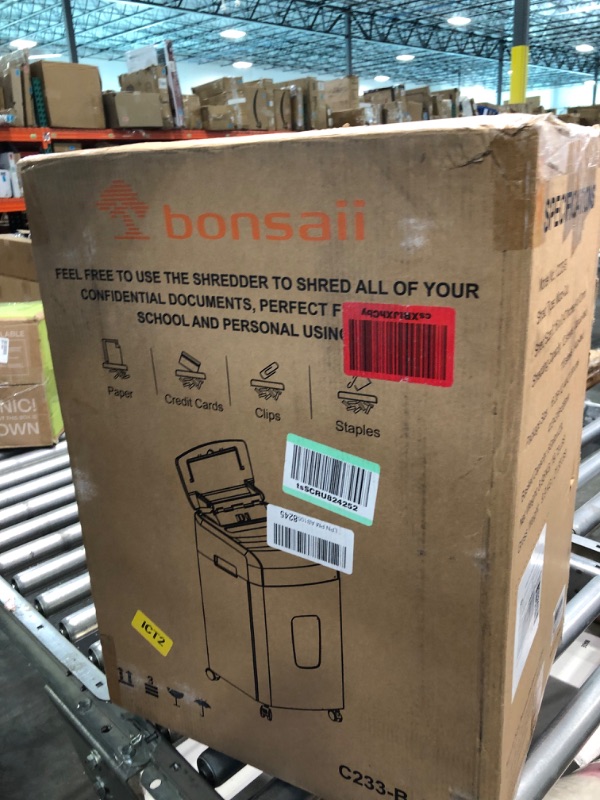 Photo 4 of Bonsaii C233-B 110-Sheet Autofeed Shredder and 24-Pack Lubricant Sheets