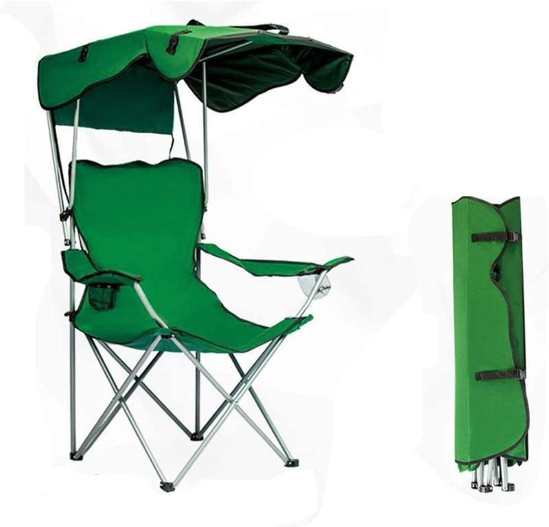Photo 1 of 
Camping Chairs with Canopy, Portable Quad Lawn Chair for Adults, Folding Recliner Chair with Shade and Cup Holder Outdoor Events,Support 350 LBS…